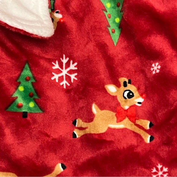 Rudolph The Red Nosed Reindeer Infant Plush Robe Size 0-9 Months - Picture 7 of 11